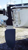 Com-Pac 23/IV foil rudder and control handle