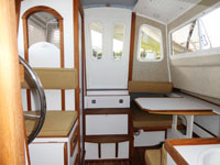 Dinette on port side of wheelhouse