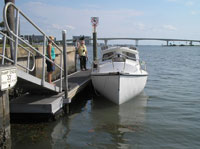 At launch, the prototype 23PH sat on her lines fore and aft and side to side.