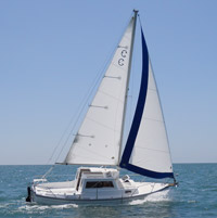 The PC 23 Pilothouse under sail.