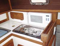Com-Pac 27/3 galley with optional microwave