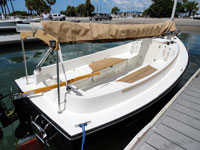 Horizon Day Cat At The Dock: The 10' 4" cockpit offers plenty of room for friends, or just for stretching out and relaxing.