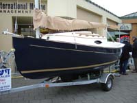 Sun Cat on trailer at Seattle Boat Show