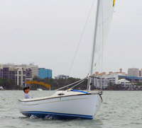 On a starboard tack